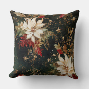 Shadowed Christmas Ballet Botanical Cushion