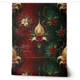 Shadowed Christmas Ballet Botanical Wallpaper