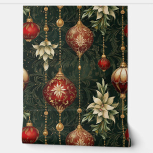 Shadowed Christmas Ballet Botanical Wallpaper