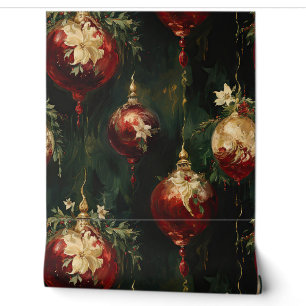 Shadowed Christmas Ballet Botanical Wallpaper