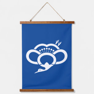 Shadowed crane-shaped plum blossom hanging tapestry