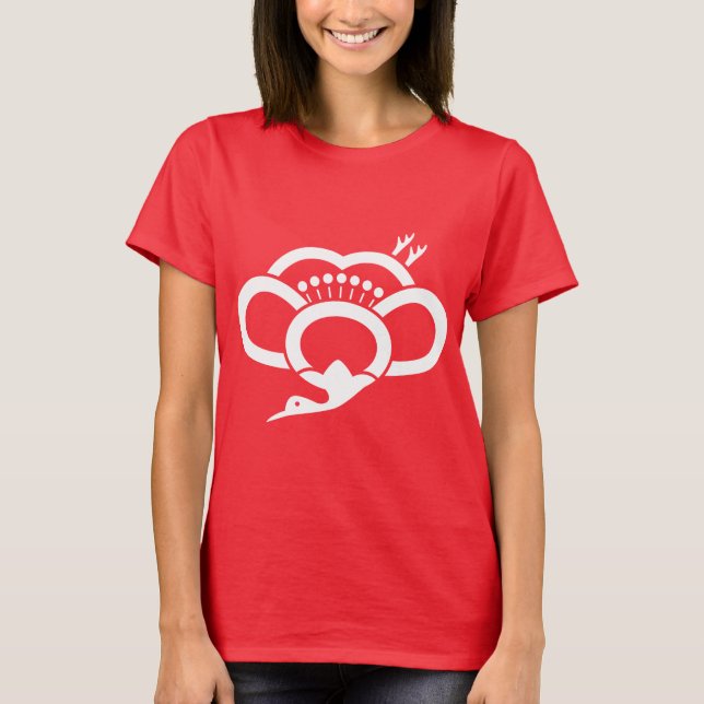 Shadowed crane-shaped plum blossom T-Shirt (Front)