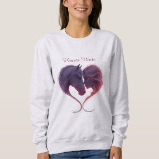 Shadowed Horse & Lady Heart Sweatshirt