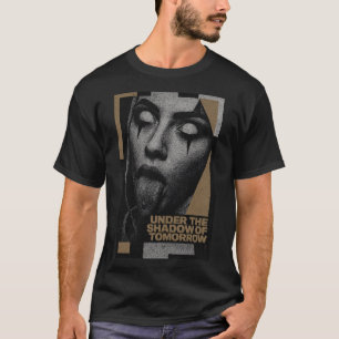  Shadowed Tomorrow: Edgy Cyberpunk Portrait T-Shirt