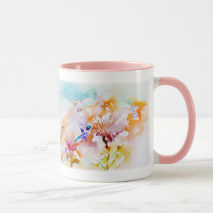 "Shadows in Pastels" Hummingbird Print Mug