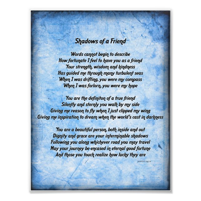 Shadows of a Friend Photo Print (Front)