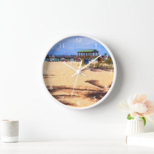 Shadows of Palm Trees Wall Clock