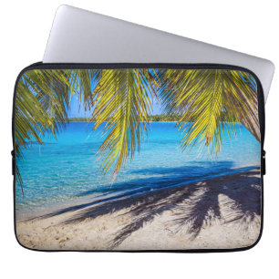 Shadows on the beach laptop sleeve