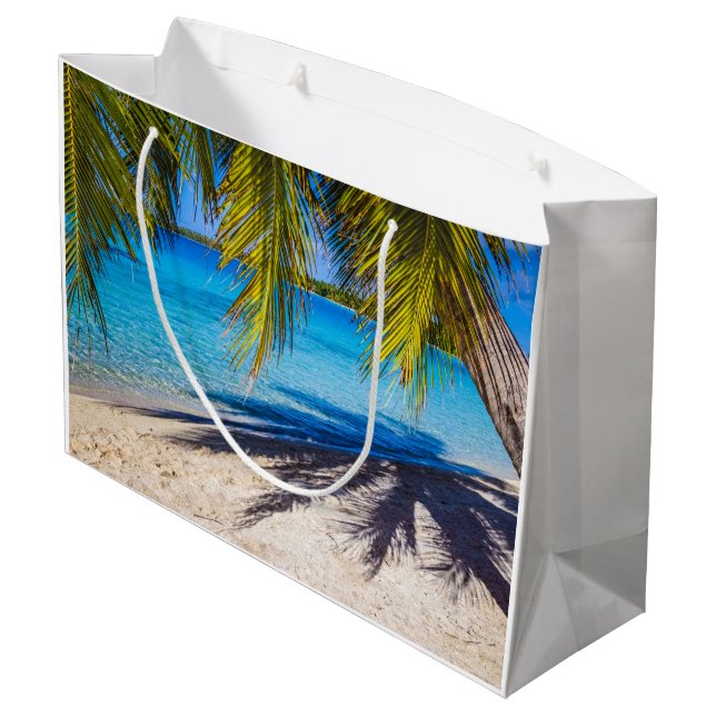 Shadows on the beach large gift bag (Back Angled)