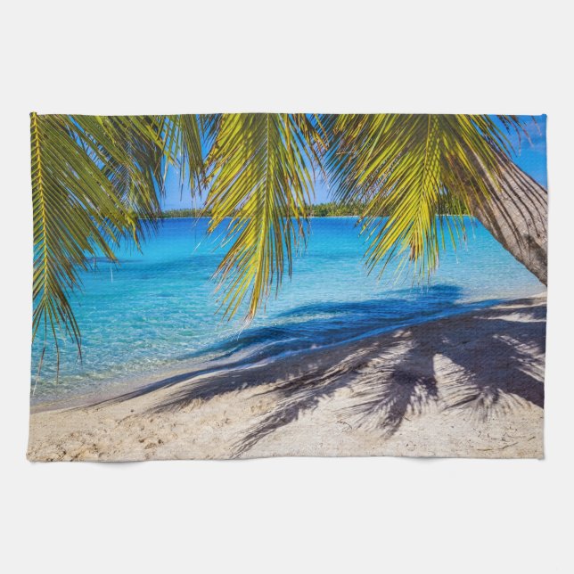 Shadows on the beach tea towel (Horizontal)