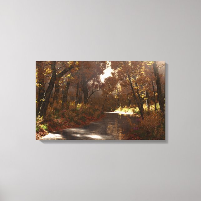 Shady Creek (Autumn) Canvas Print (Front)