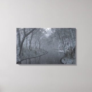 Shady Creek (Winter) Canvas Print