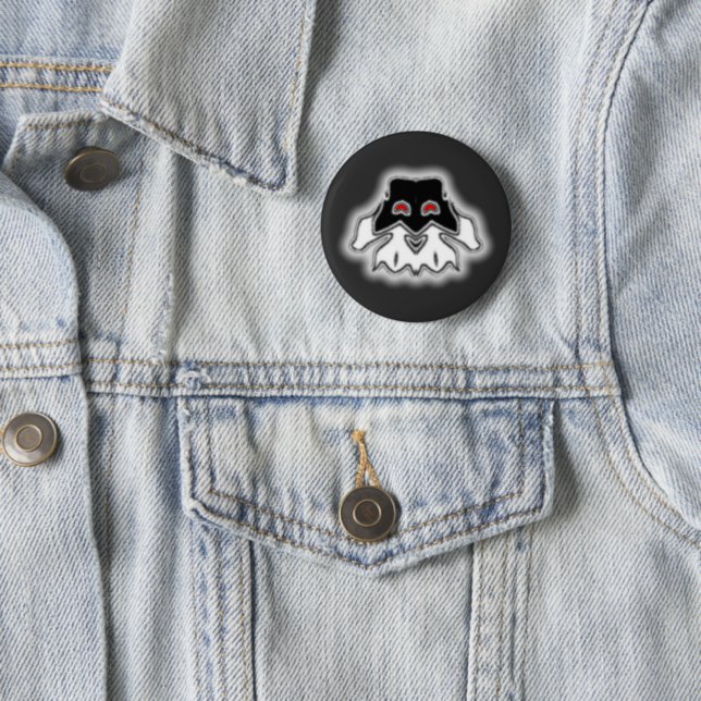 Shady Ghost 6 Cm Round Badge (In Situ)