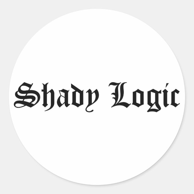 Shady Logic Sticker 2 (Front)