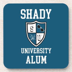 Shady University Alum gossip grad funny blue Coaster