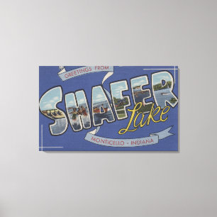 Shafer Lake - Large Letter Scenes Canvas Print