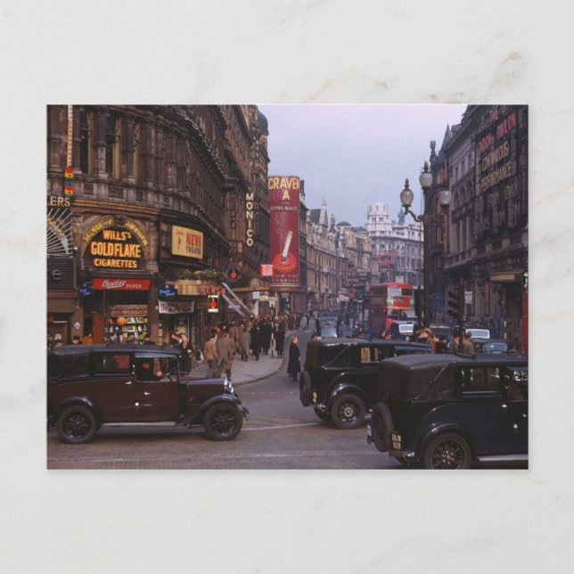 Shaftesbury Avenue 1949 Postcard (Front)