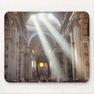 Shafts of sunlight pour through the windows mouse mat