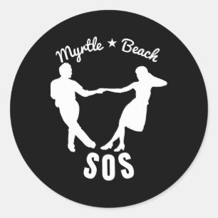 Shag Dance Dream Retro-inspired Design For Swing E Classic Round Sticker