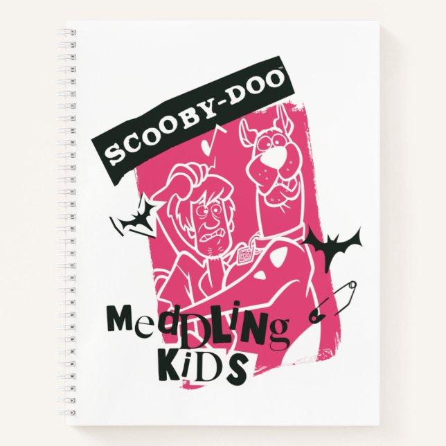 Shaggy and Scooby-Doo Meddling Kids Punk Outline Notebook (Front)