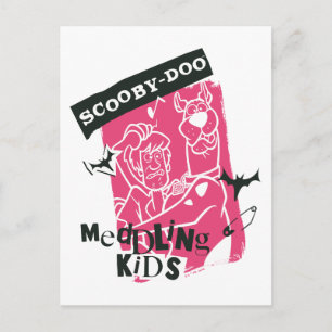 Shaggy and Scooby-Doo Meddling Kids Punk Outline Postcard