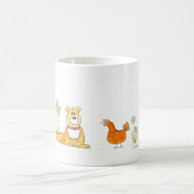 Shaggy Dog and Red Hen Mug (Center)