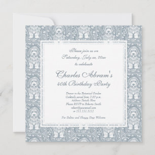 Shaggy Dog Birthday Party Pets Welcome Invitation