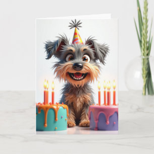 Shaggy Dog Cake Birthday Card
