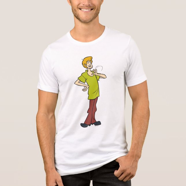 Shaggy Gesturing Tri-Blend Shirt (Front)