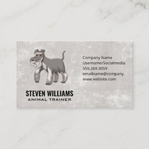 Shaggy Grey Dog Business Card