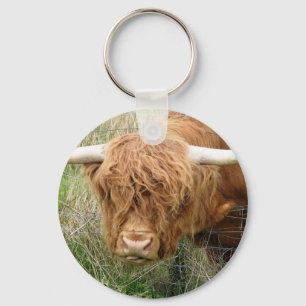 Shaggy Highland Cow Key Ring