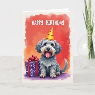 Shaggy Pup Birthday Card