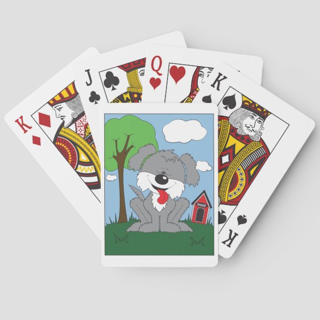 Shaggy Puppy Cartoon Playing Cards (Back)