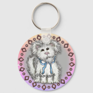 Shaggy Puppy Dog Key Ring