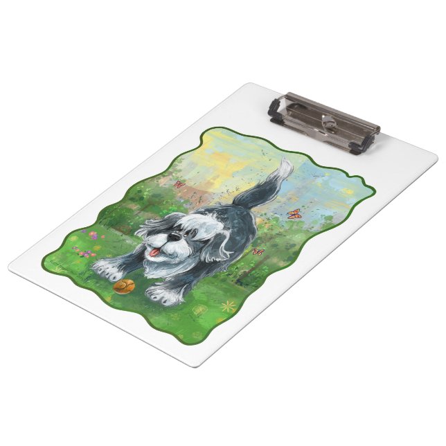 Shaggy Sheep Dog Clipboard (Angled)