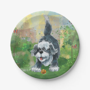 Shaggy Sheep Dog Paper Plate