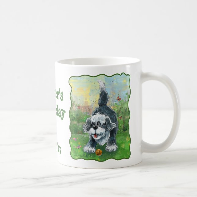 Shaggy Sheep Dog Party Centre Coffee Mug (Right)