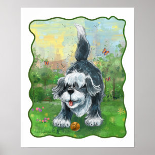 Shaggy Sheep Dog Poster