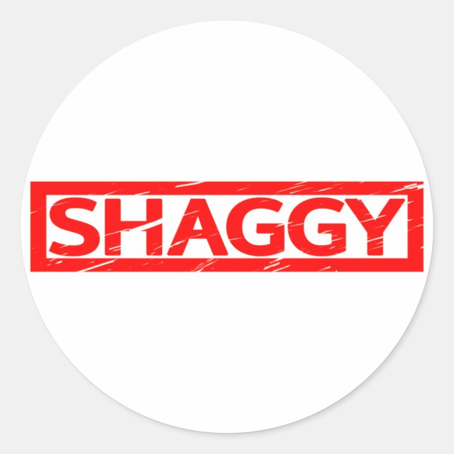 Shaggy Stamp Classic Round Sticker (Front)