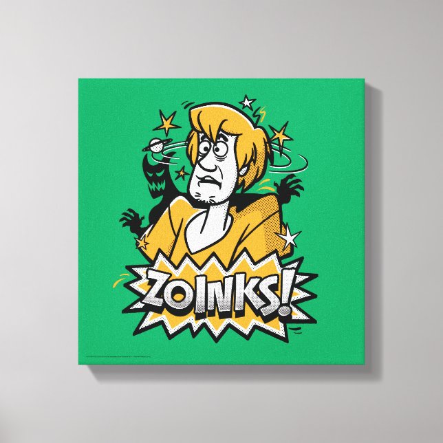 Shaggy "Zoinks!" Halftone Graphic Canvas Print (Front)
