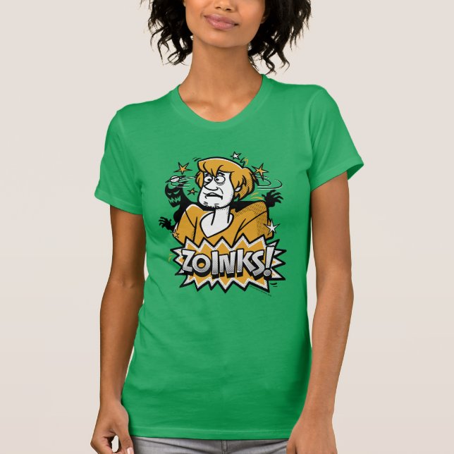 Shaggy "Zoinks!" Halftone Graphic T-Shirt (Front)