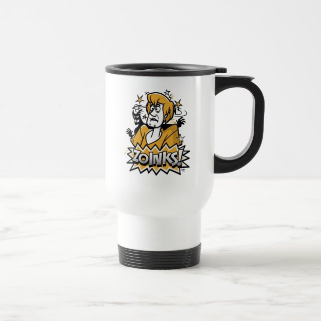Shaggy "Zoinks!" Halftone Graphic Travel Mug (Right)