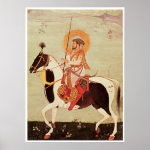 Shah Jahan on Horseback Poster