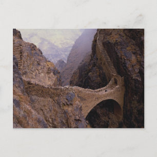 Shahara Bridge, 9000 ft. chasm, Yemen Postcard