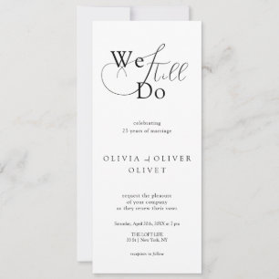 Shailene Black and White Vow Renewal Invitation