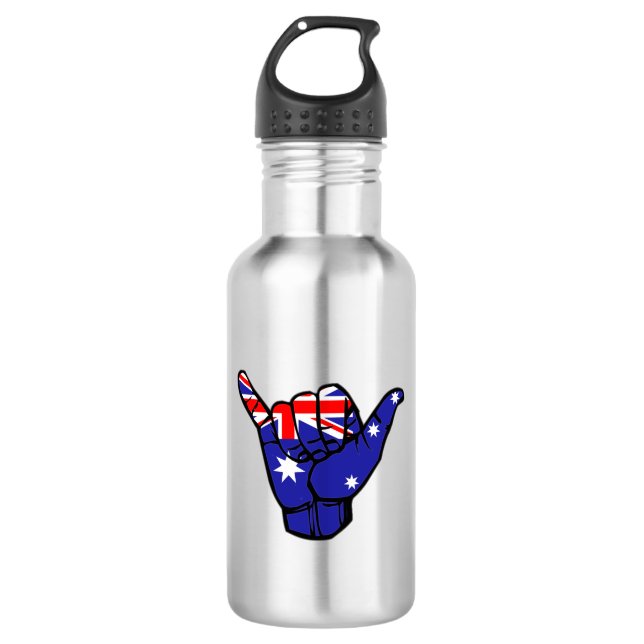 Shaka Australia Flag 532 Ml Water Bottle (Front)