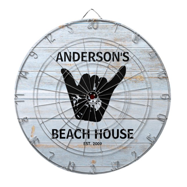 Shaka Beach House Surfer's  Dartboard (Front)