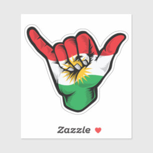 Shaka Hand Kurdistan Flag Good Vibes