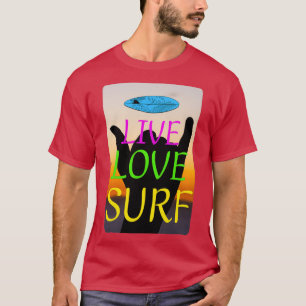 Shaka hand retro surfing shaka design cool nature T-Shirt