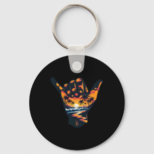 Shaka Hand Sign Aloha Surfing Surf Summer Vacation Key Ring